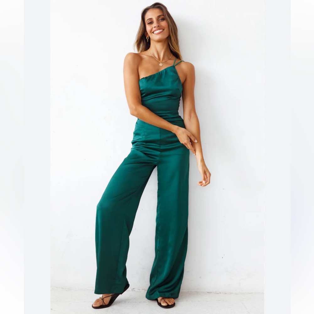 HELLO‎ MOLLY Dance All Night Jumpsuit Green size 6